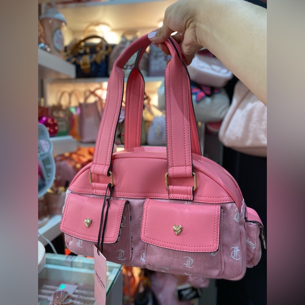 New Juicy Couture Pack It Up Bowler Pink Handbag - Picture 3 of 8